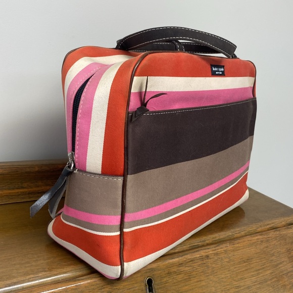 Authentic kate spade luggage stripe Madison EUC - Picture 3 of 10